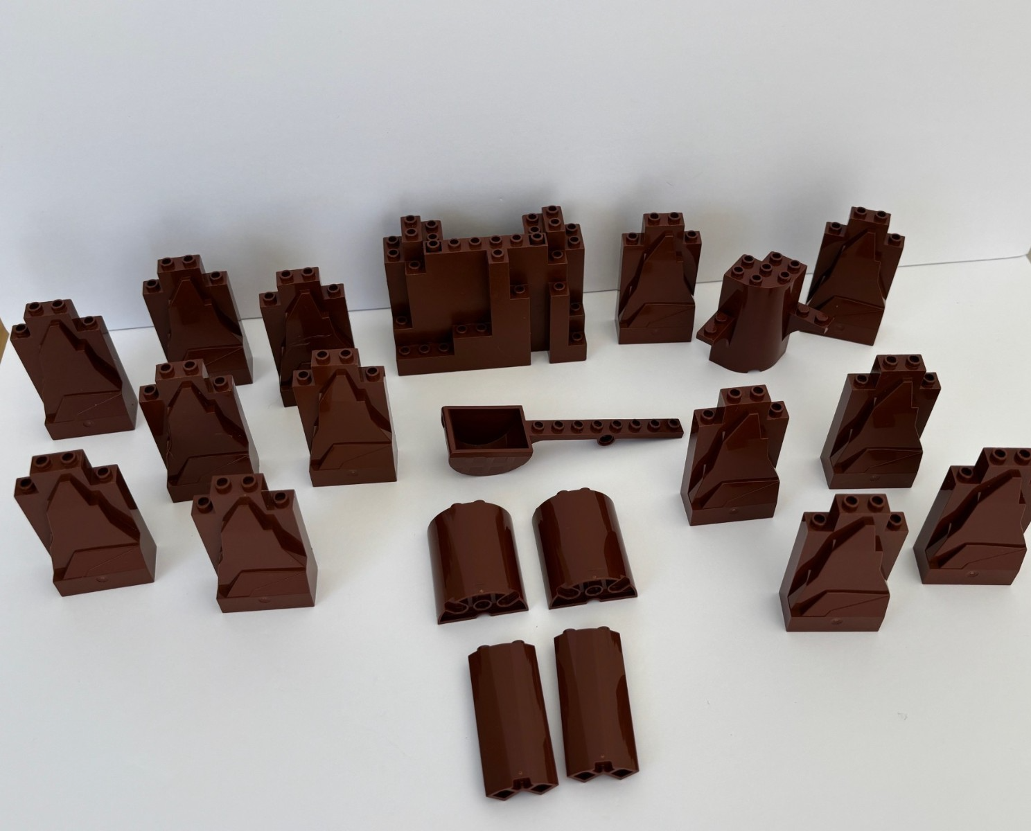 LEGO Lot of 20 Mountain Castle Rock Wall Panels Burp 2X4X6 Reddish Brown 6475328