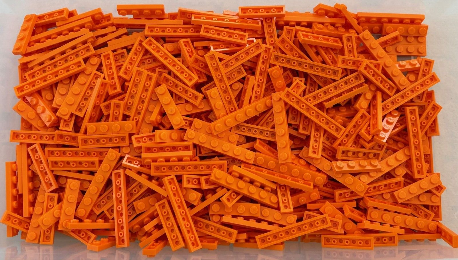 SHIPS FREE!! LEGO LOT OF 50 ORANGE BIG PLATE PLATES 1X4 1X6 PARTS