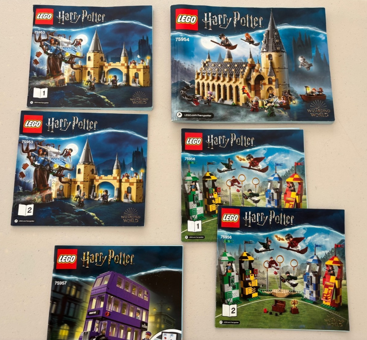 LEGO HARRY POTTER  INSTRUCTION BOOK BOOKLETS MANUALS ONLY 75954 75953 75956 (A)