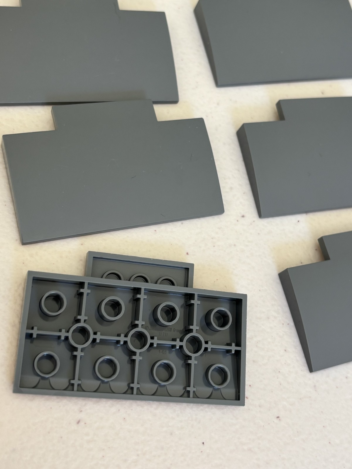LEGO Lot of 12 Gray City Road Ramps Part 71771