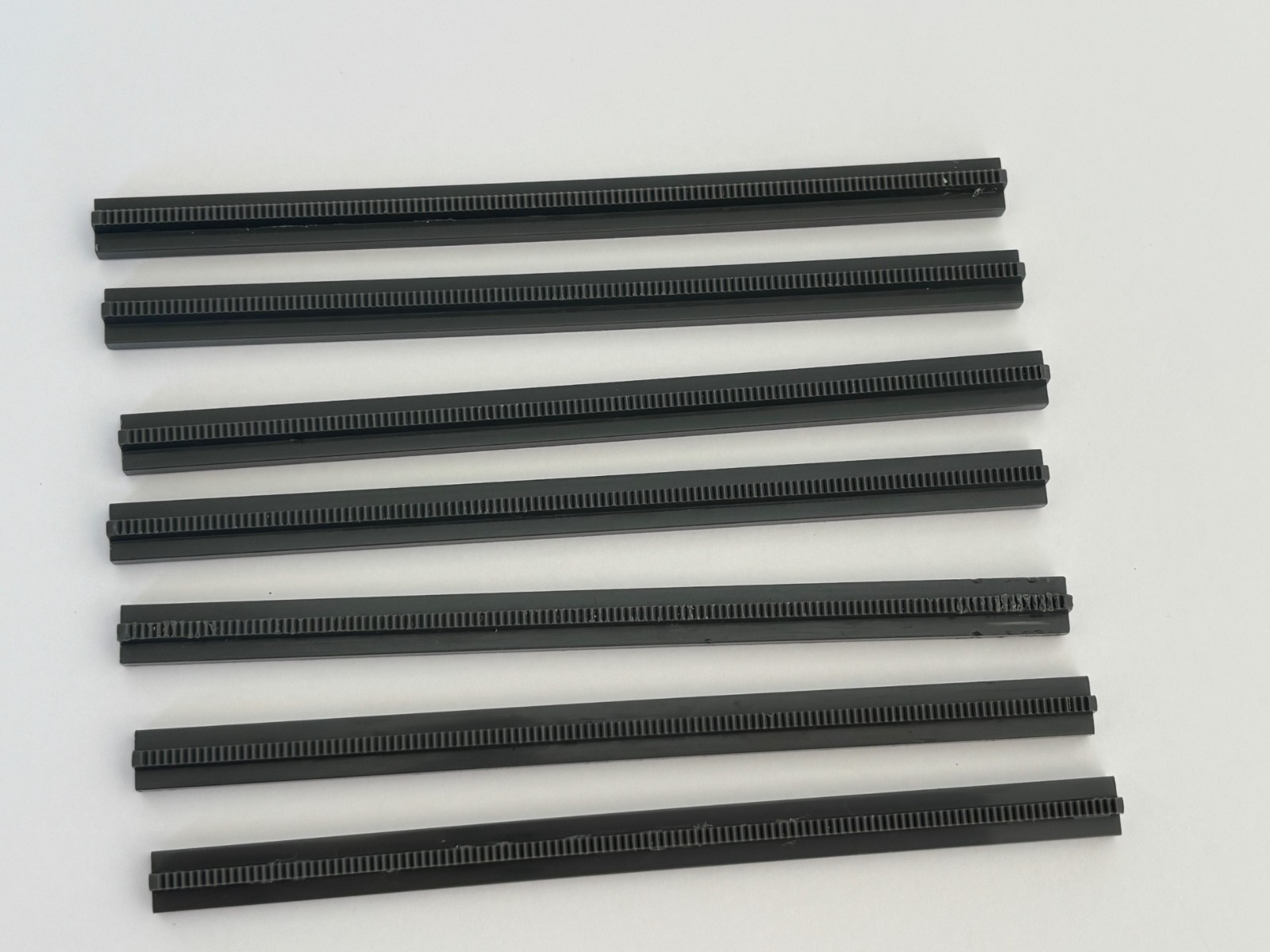 LEGO Lot of 7 Train Tracks 16L  No Slots No Tapered Ends 3228c