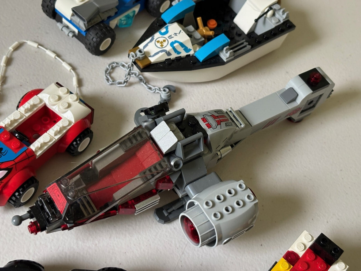 LEGO Lot of 15 Car Monster Dragon Truck Boat Police Parts Lot INCOMPLETE Vehicle