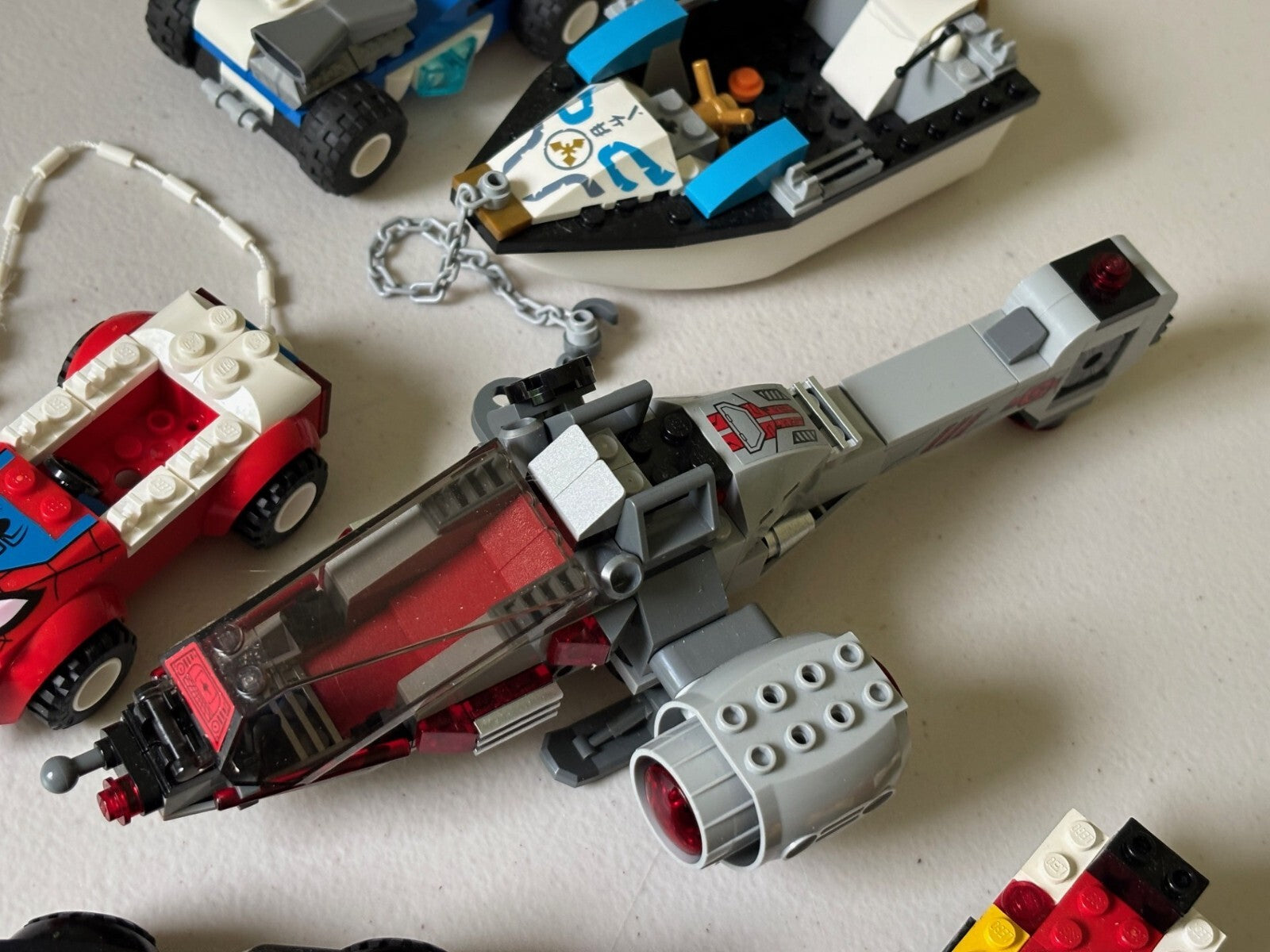 LEGO Lot of 15 Car Monster Dragon Truck Boat Police Parts Lot INCOMPLETE Vehicle