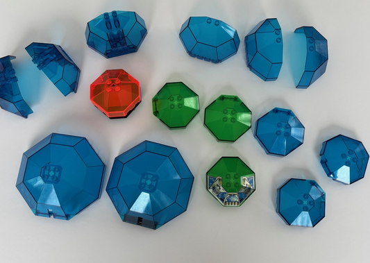 LEGO Space Dark Blue Green Neon Orange Translucent canopy windscreens Lot of 15