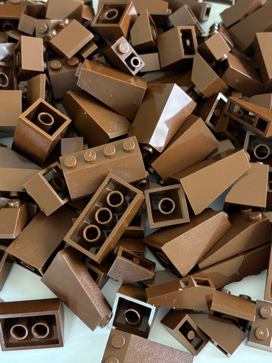 SHIPS FREE!! LEGO 50 Slope OLD VINTAGE BROWN 3678 4460 3684 3298 MIXED CASTLE