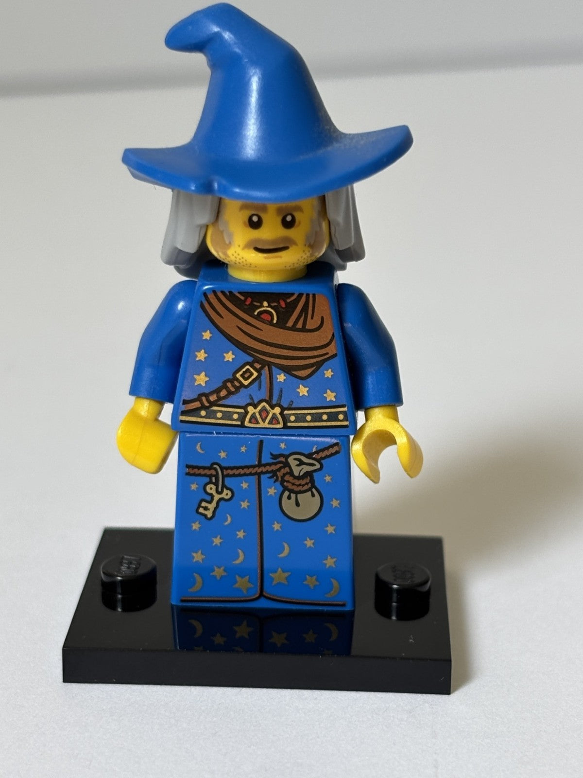 LEGO BAM 2022 Medieval Blue Wizard with Serpent Staff Minifigure  Different Head