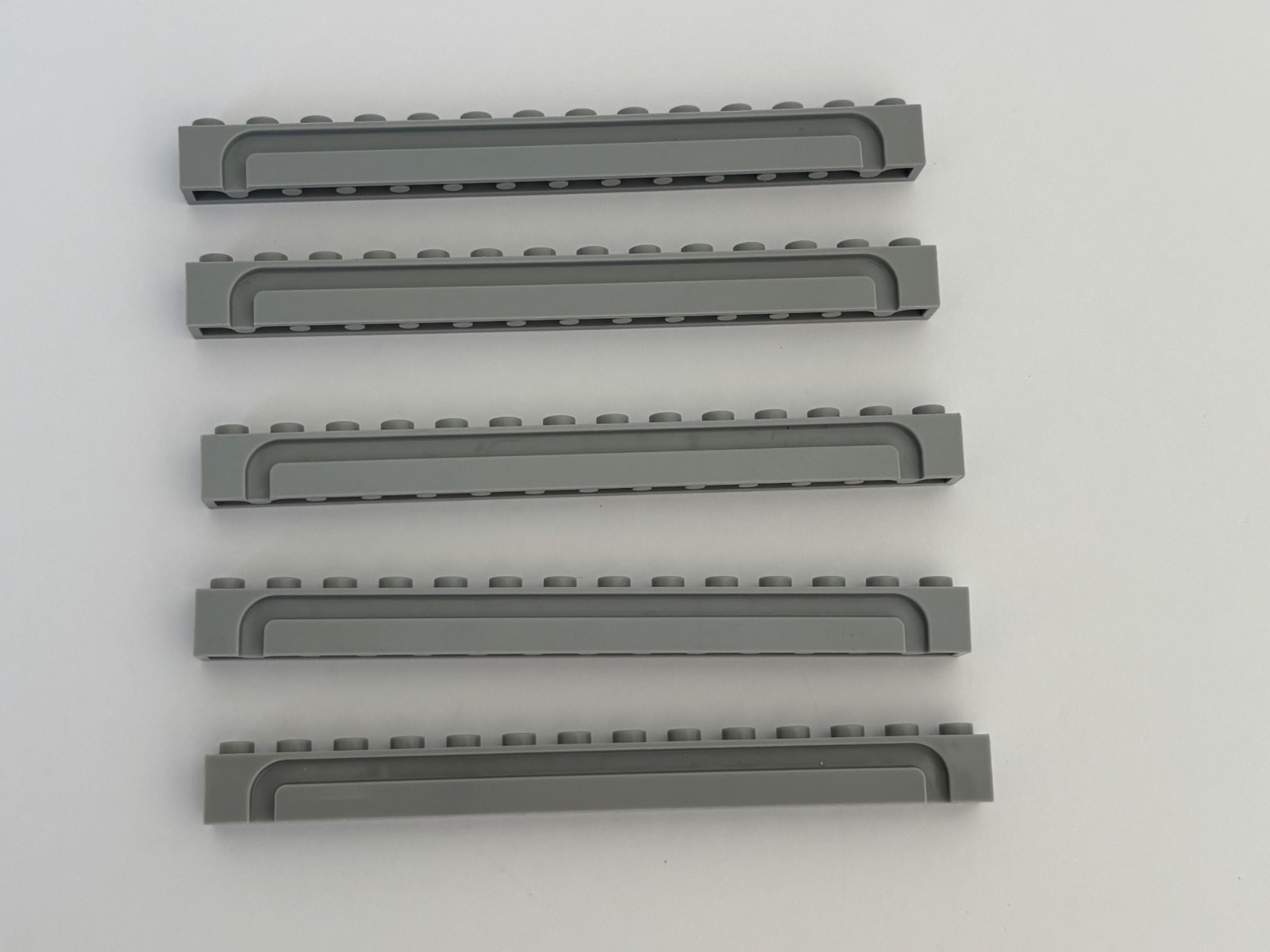 LEGO Parts - Light Bluish Gray Brick 1 x 14 with Channel - No 4217 - QTY 5