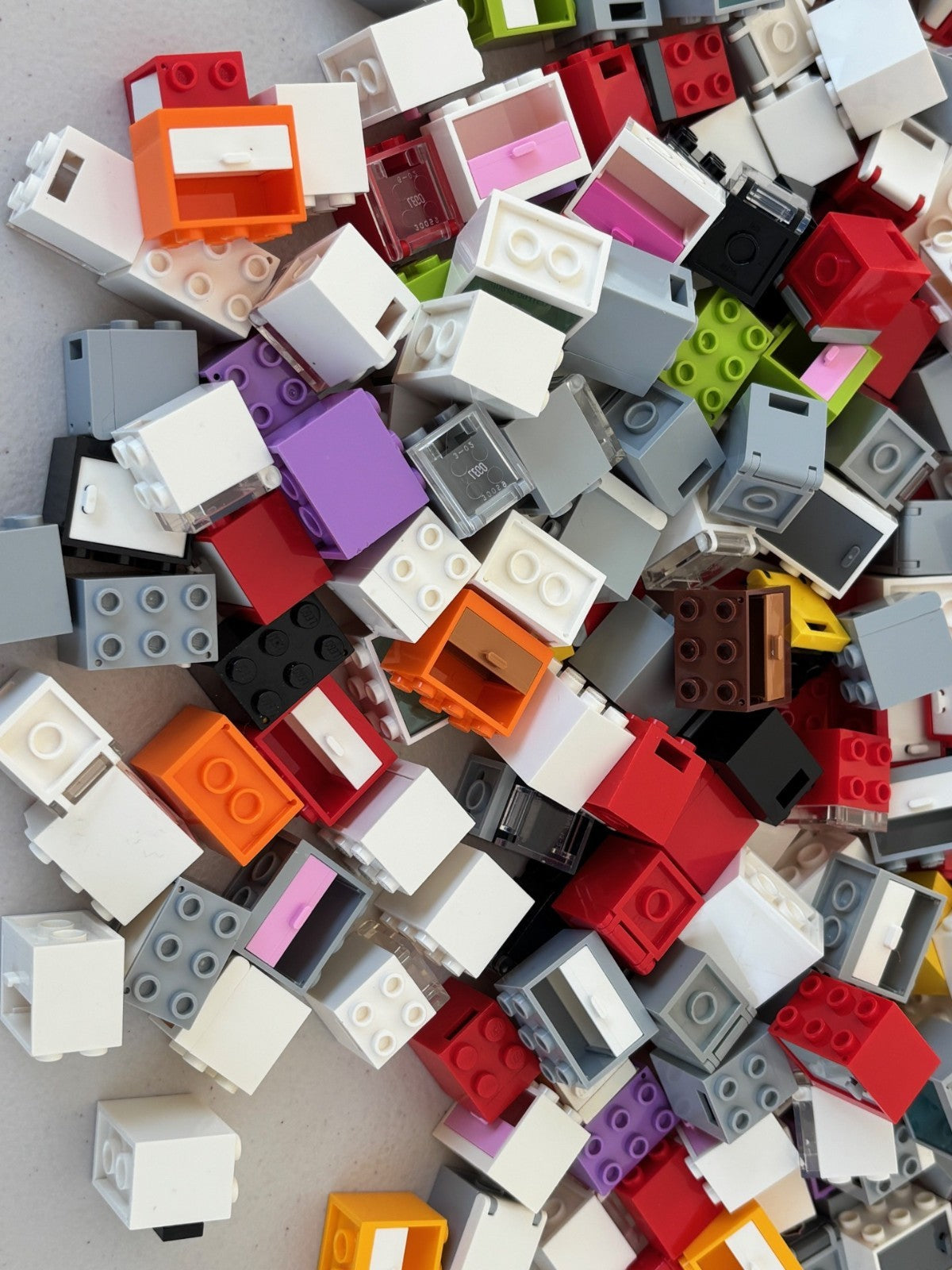 LEGO BULK RANDOM LOT OF 25 CONTAINER BOX  MAILBOX CUPBOARD CABINET ETC 4346 4532