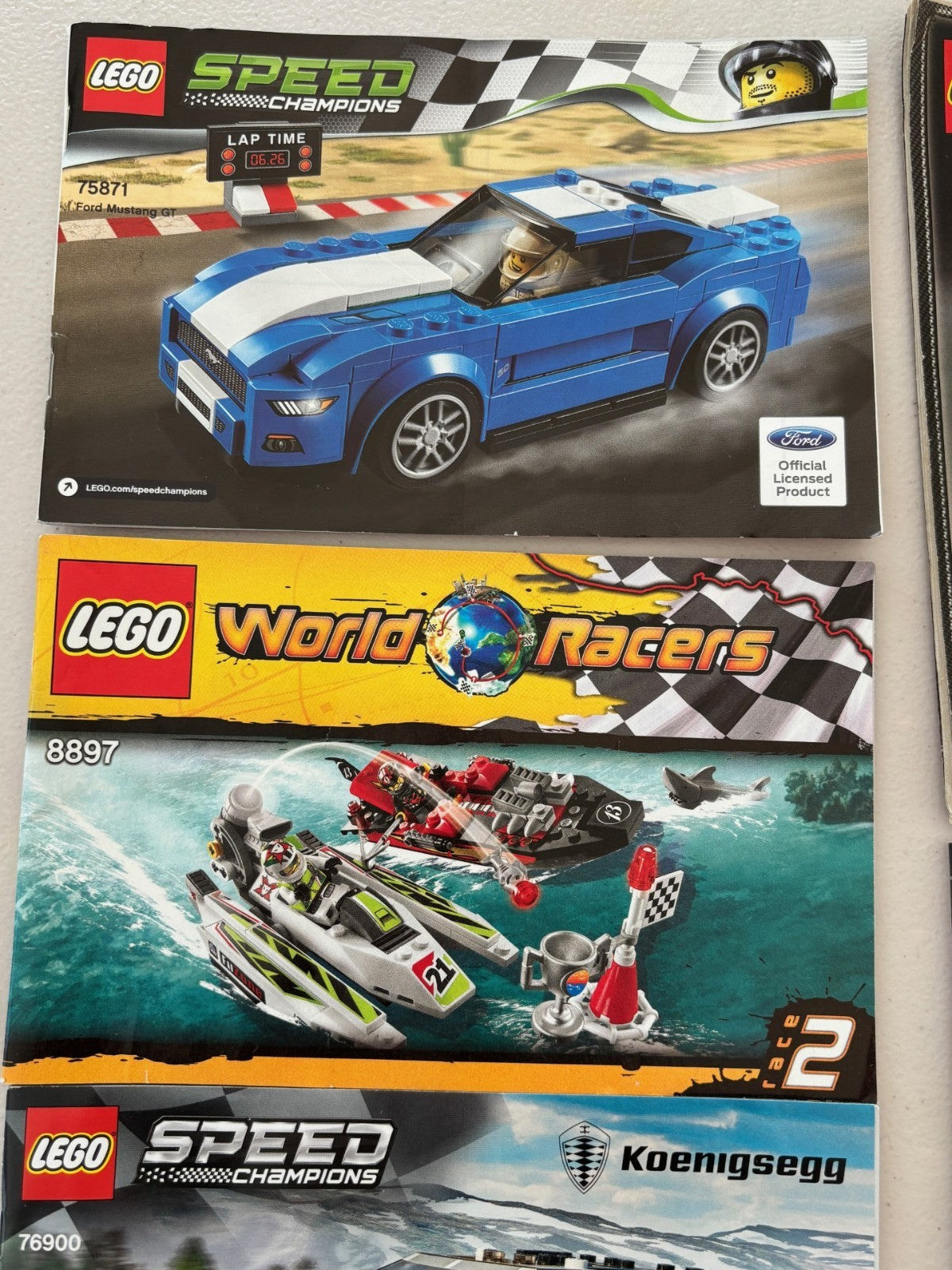 LEGO Speed Champions Racers Car Instructions Manual Only Lot 76907 76906 76900