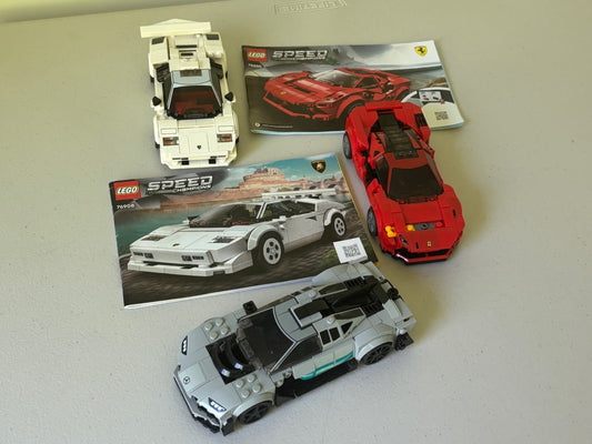 LEGO Lot Cars SPEED CHAMPIONS FERRARI LAMBORGHINI Vehicle comes as shown (Lot E)