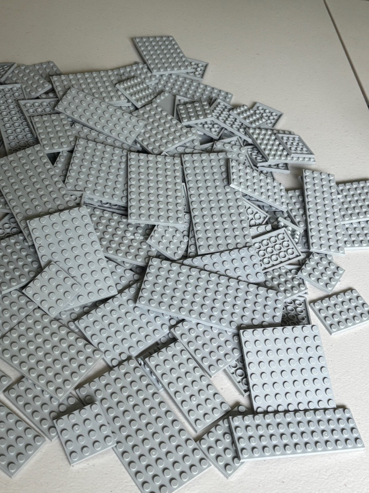SHIPS FREE! Lot of 50 LEGO GRAY Baseplates Plates Mix Size 8X16 8X8 6X12 6X6 ETC