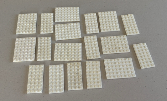 SHIPS FREE!! LEGO Lot Vintage White Random Sized Baseplates Base Plate Mix Size