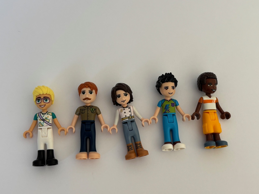 LEGO Friends Men Boy Man Male Minifigure Lot of 5 Angus Elijah Olly Lot C