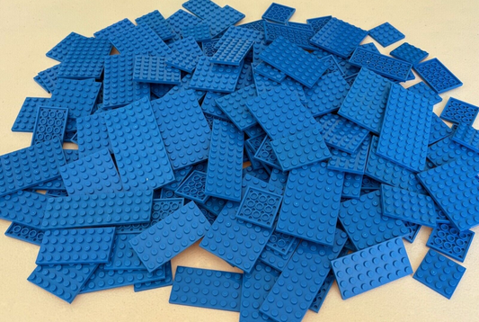SHIPS FREE!! Lot of 25 LEGO Blue Random Sizes Baseplates Plate