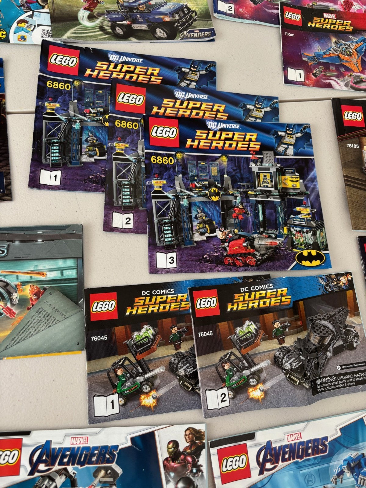 LEGO SUPER HEROS AVENGERS INSTRUCTION BOOK MANUAL ONLY LOT 76125 76131 6860 6869