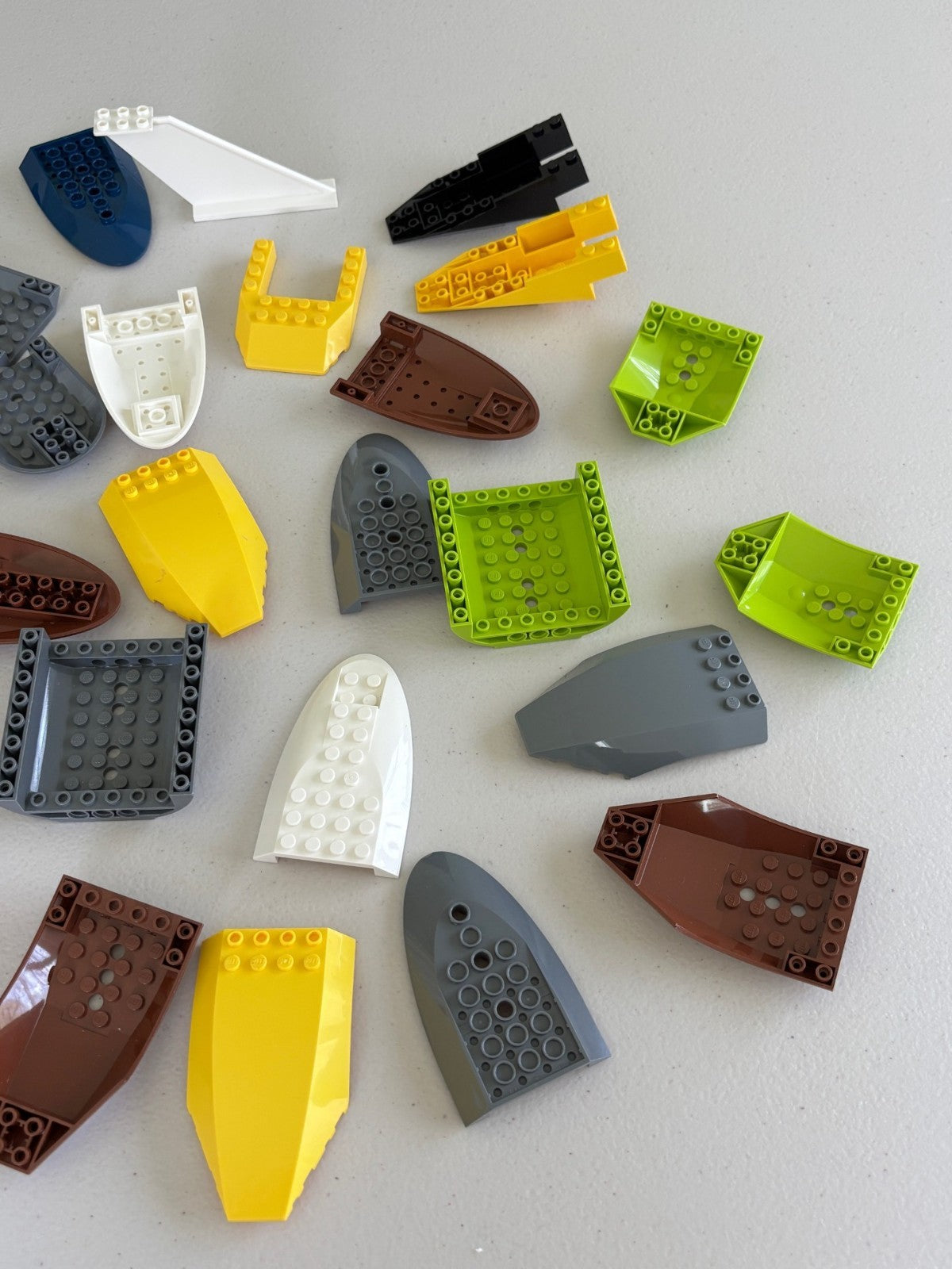 LEGO Airplane Parts Pieces Hull Wedge Cockpit Fuselage Plane Mixed Lot 40 Parts
