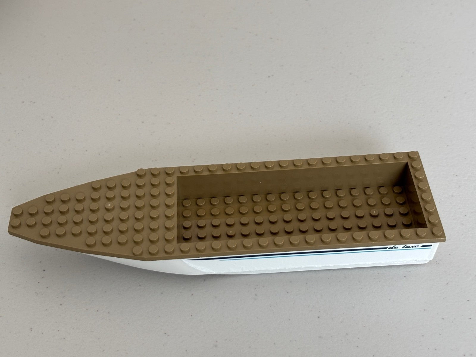 LEGO Lot of 7 Boat Raft Canoe Boat Hull Unitary Yellow Blue Green Gold Gray Tan