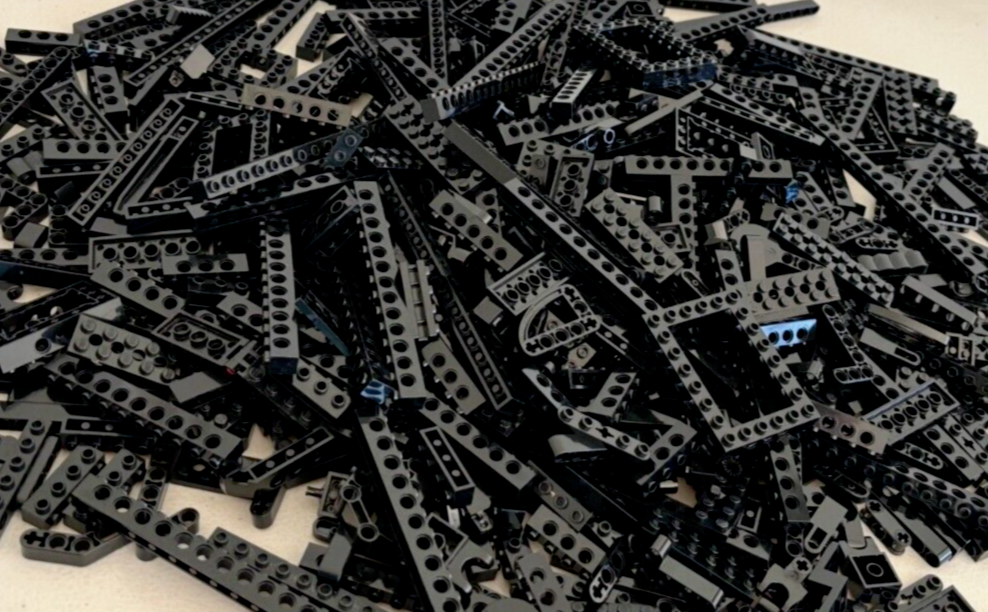 SHIPS FREE!! LEGO HUGE Lot 200 Black Technic Bricks Lift Arm 3895 Mindstorms