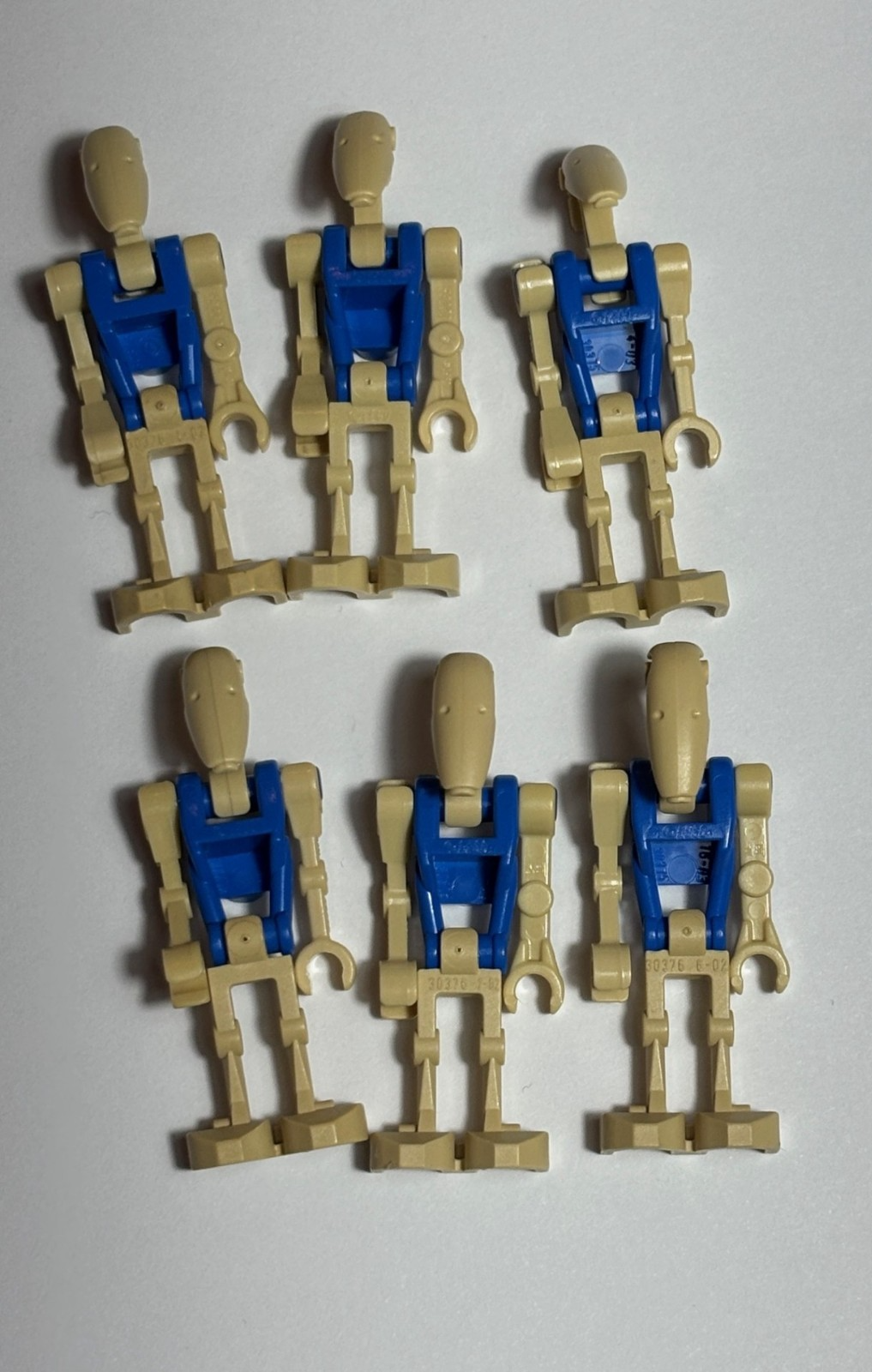LEGO Lot of 6 Blue PILOT Battle Droid Minifigure Star Wars sw0095  7622 8036