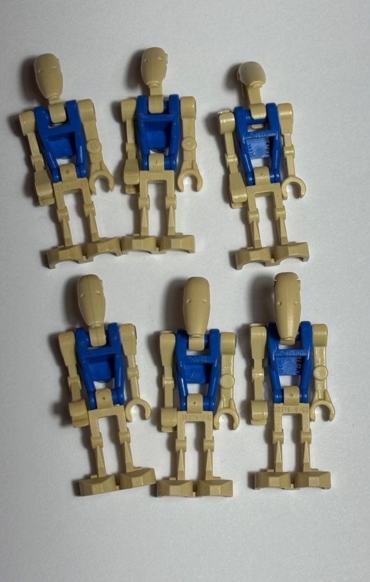 LEGO Lot of 6 Blue PILOT Battle Droid Minifigure Star Wars sw0095  7622 8036