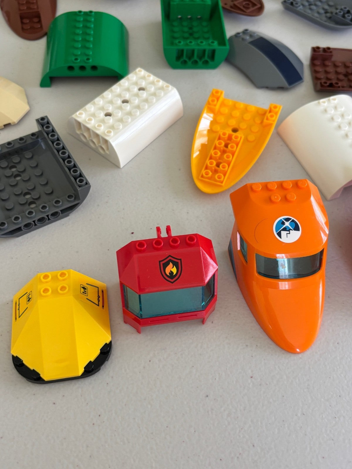 LEGO Airplane Parts Pieces Hull Wedge Cockpit Fuselage Plane Mixed Lot 40 Parts