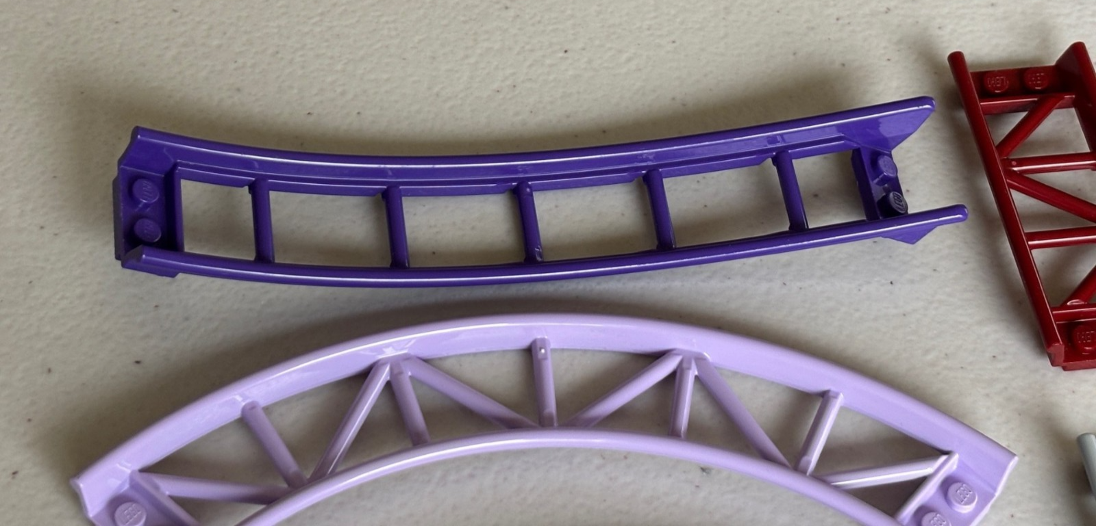 LEGO Roller Coaster Track Parts Pieces Mixed Lot of 11 Parts 25061 25059 26022