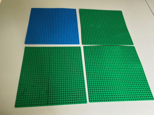 LEGO x 4 3811 Blue Green Base Plate Baseplate 32x32 - 32 x 32 - 10" x 10 " inch