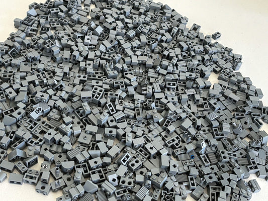 SHIPS FREE!! LEGO DARK BLUISH GRAY BRICK 1X2 MIXED LOT (200) PARTS MASONRY LOG