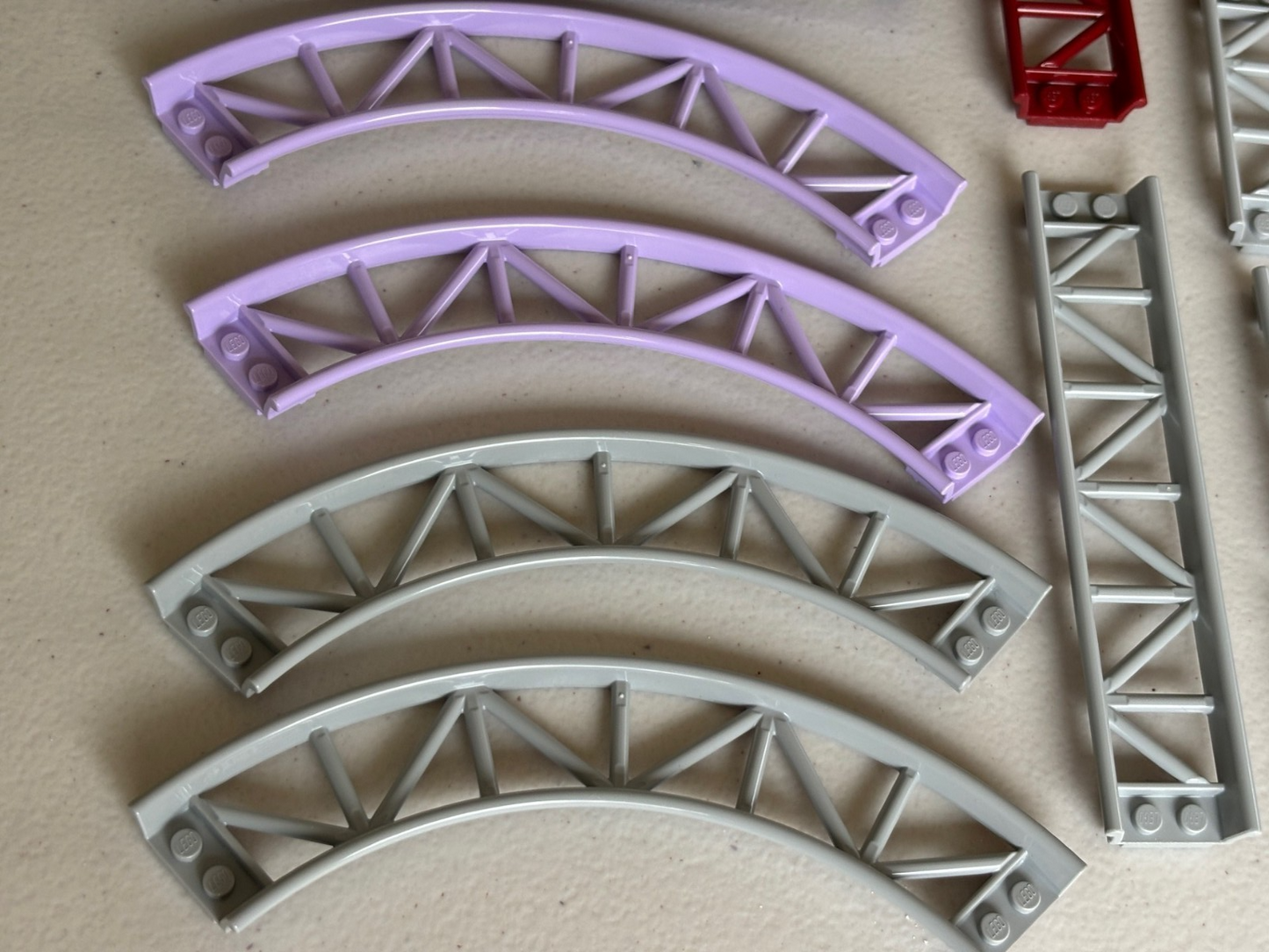 LEGO Roller Coaster Track Parts Pieces Mixed Lot of 11 Parts 25061 25059 26022
