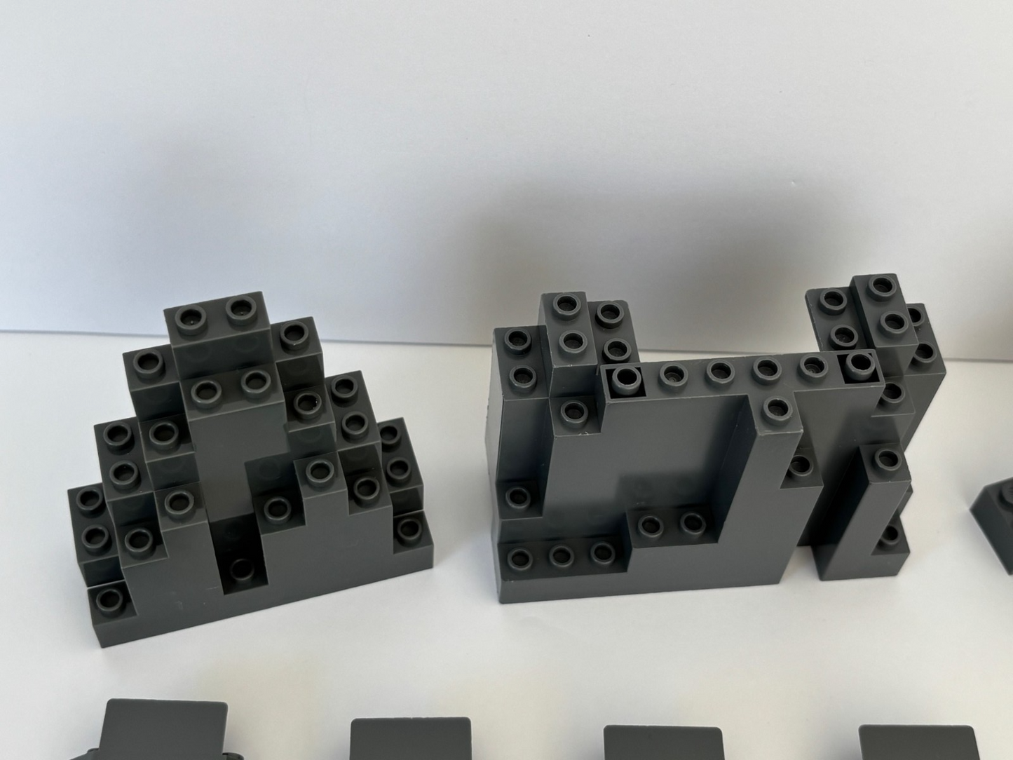 LEGO Lot 12 Castle Wall Rock Wall Panel Burp Lurp Murp Dark Bluish Gray (Lot D)