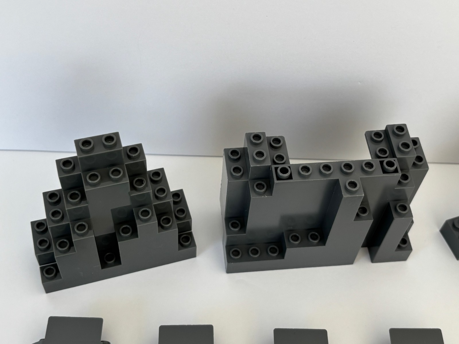 LEGO Lot 12 Castle Wall Rock Wall Panel Burp Lurp Murp Dark Bluish Gray (Lot D)