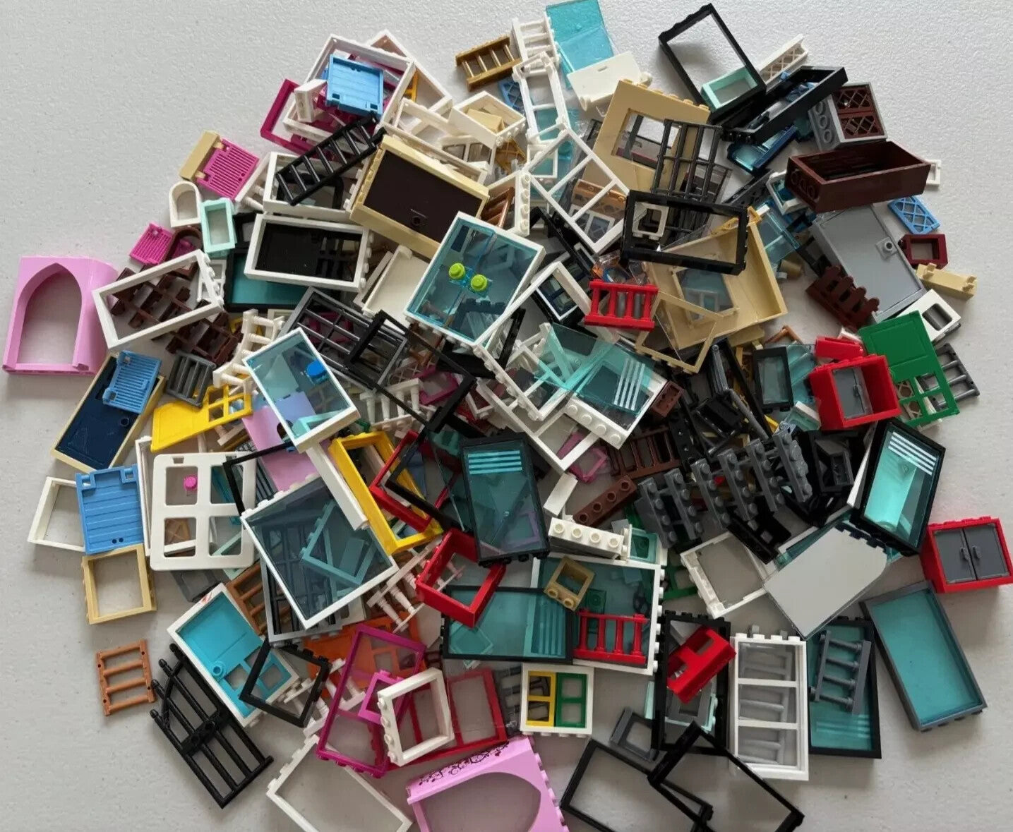 Lego Windows Doors Fences 60 Piece Lot Excellent SHIPS FREE!!