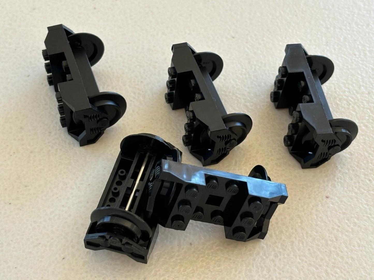 Lego 2878 Black Train Wheel Metal Axle Carriage Holder RC Train (Lot of 5) 4563