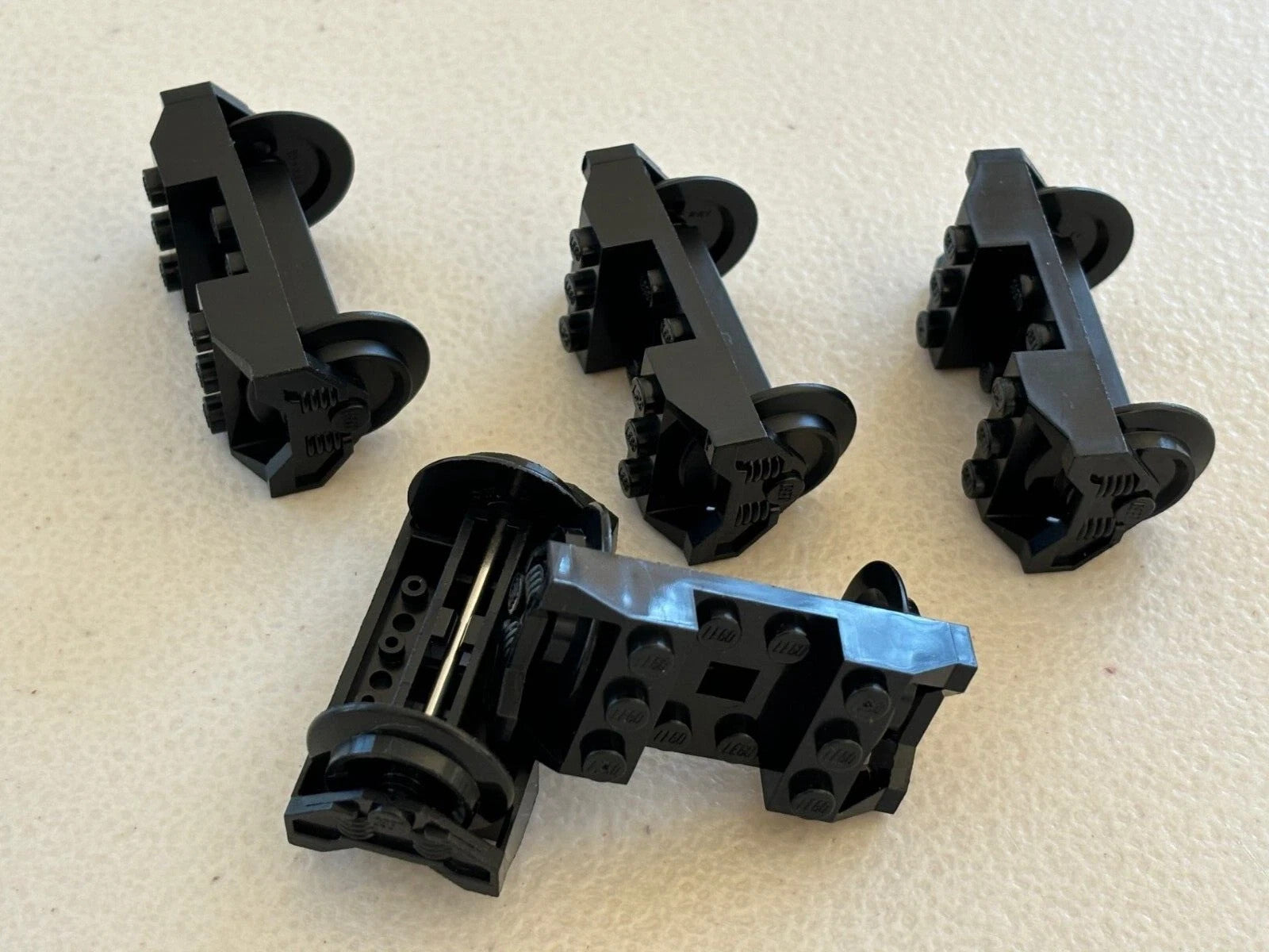 Lego 2878 Black Train Wheel Metal Axle Carriage Holder RC Train (Lot of 5) 4563