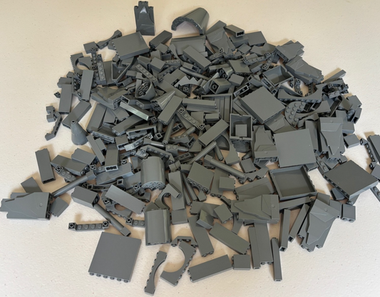 LEGO Lot of 50 Dark Bluish Gray Castle Random Mix Arches Walls Bricks Pillars