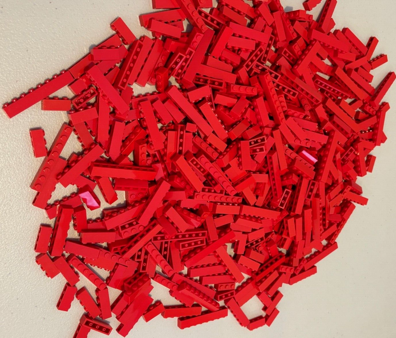 SHIPS FREE!! LEGO RED HUGE BRICK LOT of 100 BRICKS 1X3 1X4 1X6 1X8 etc 3009