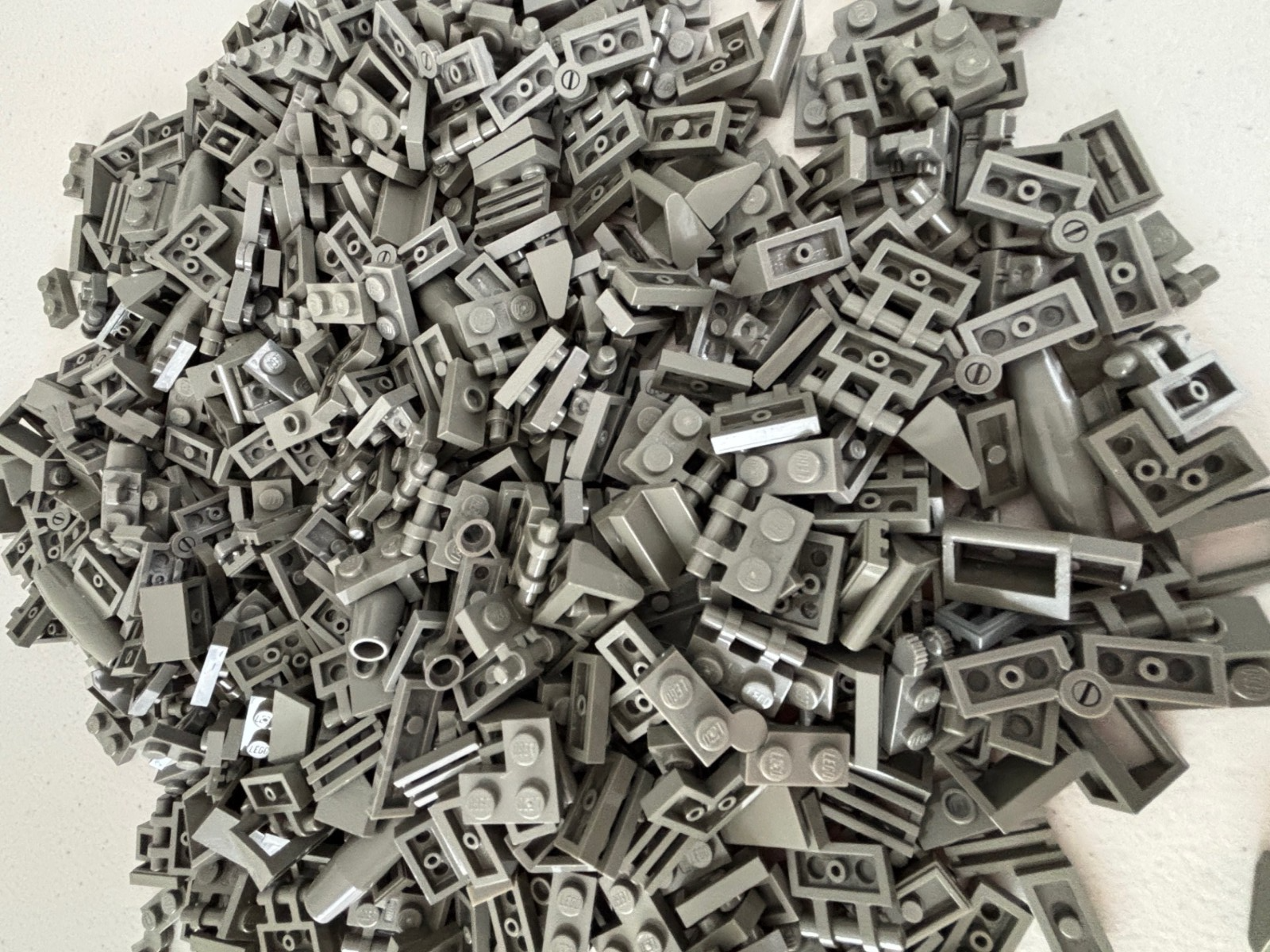 SHIPS FREE! LARGE LEGO Lot of 200 OLD DARK GRAY 1x2 Plate Parts Mix 3023 ETC