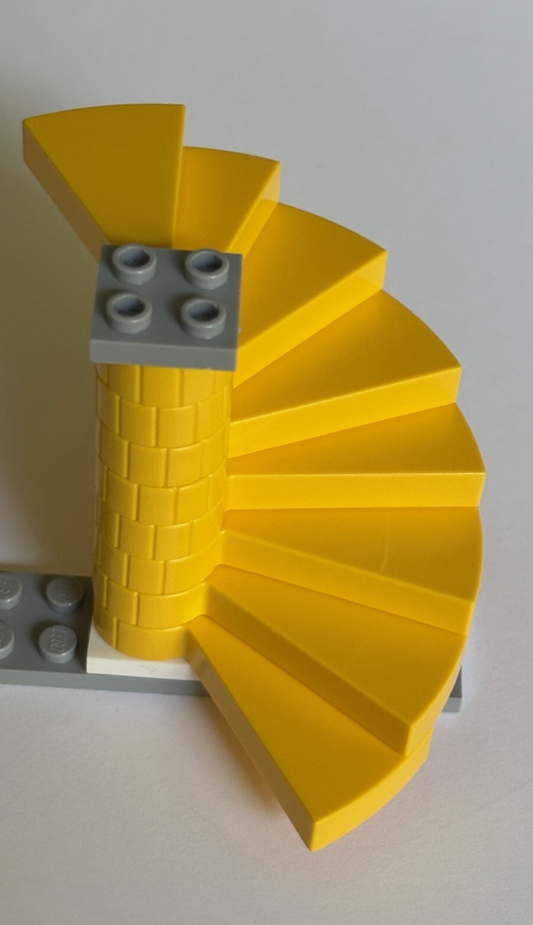 Lego SPIRAL Staircase Stairs 8 Steps Yellow - Castle House