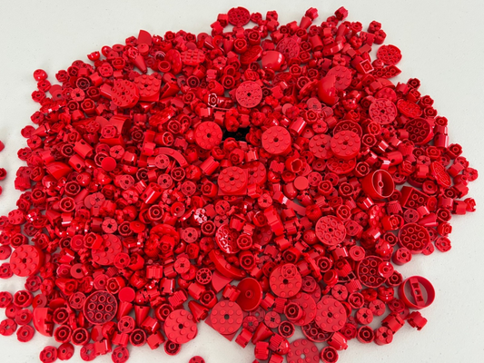 SHIPS FREE!! LEGO LOT of 100 RED Round Brick Plate Star Wars etc