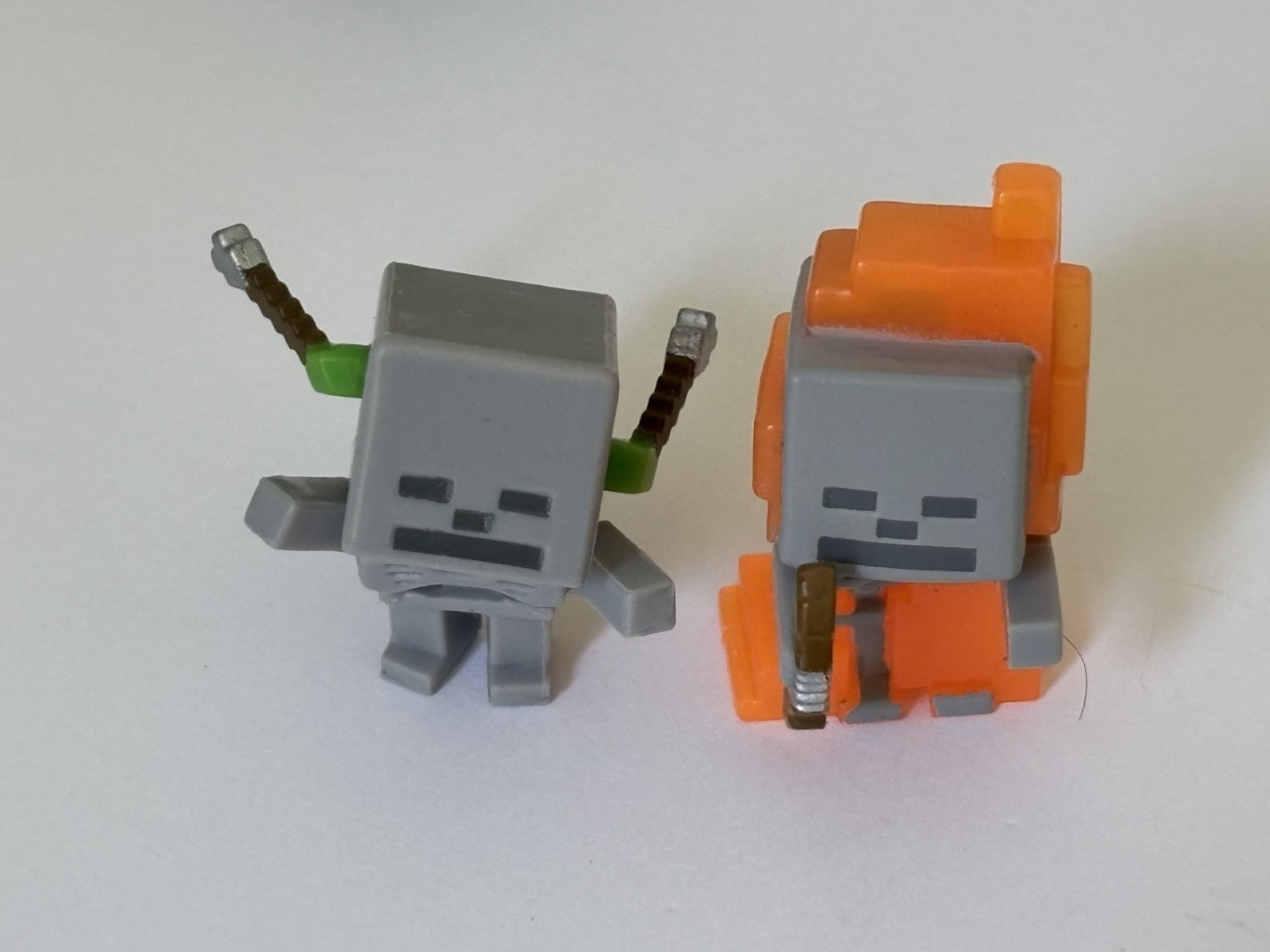Mattel Minecraft 1" Mini Figures Lot of 7 Flame Skeleton Zombie Pumpkin