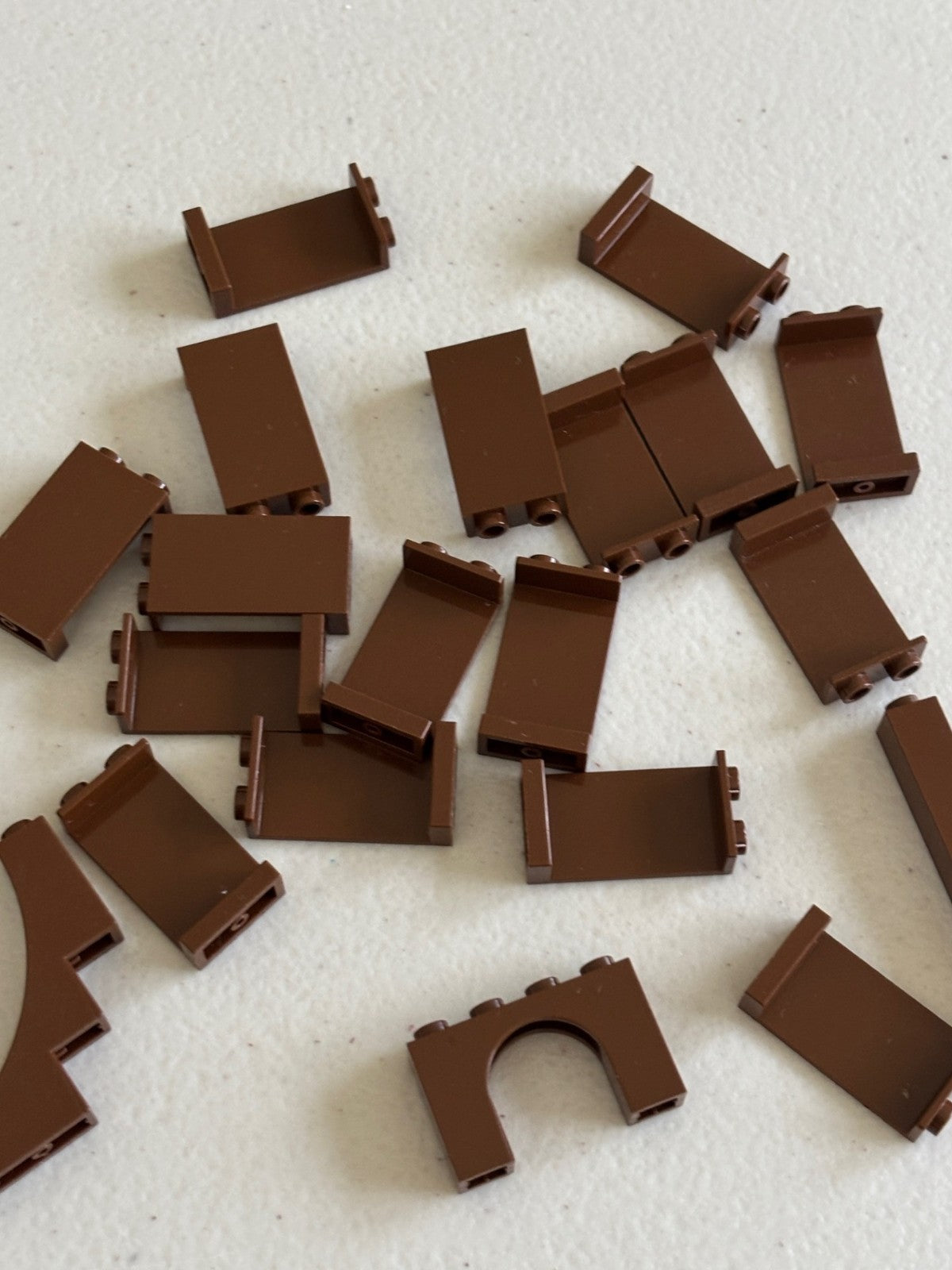 LEGO Lot of OLD VINTAGE BROWN PARTS Castle Mixed Arches Panels Bricks 30140 2345