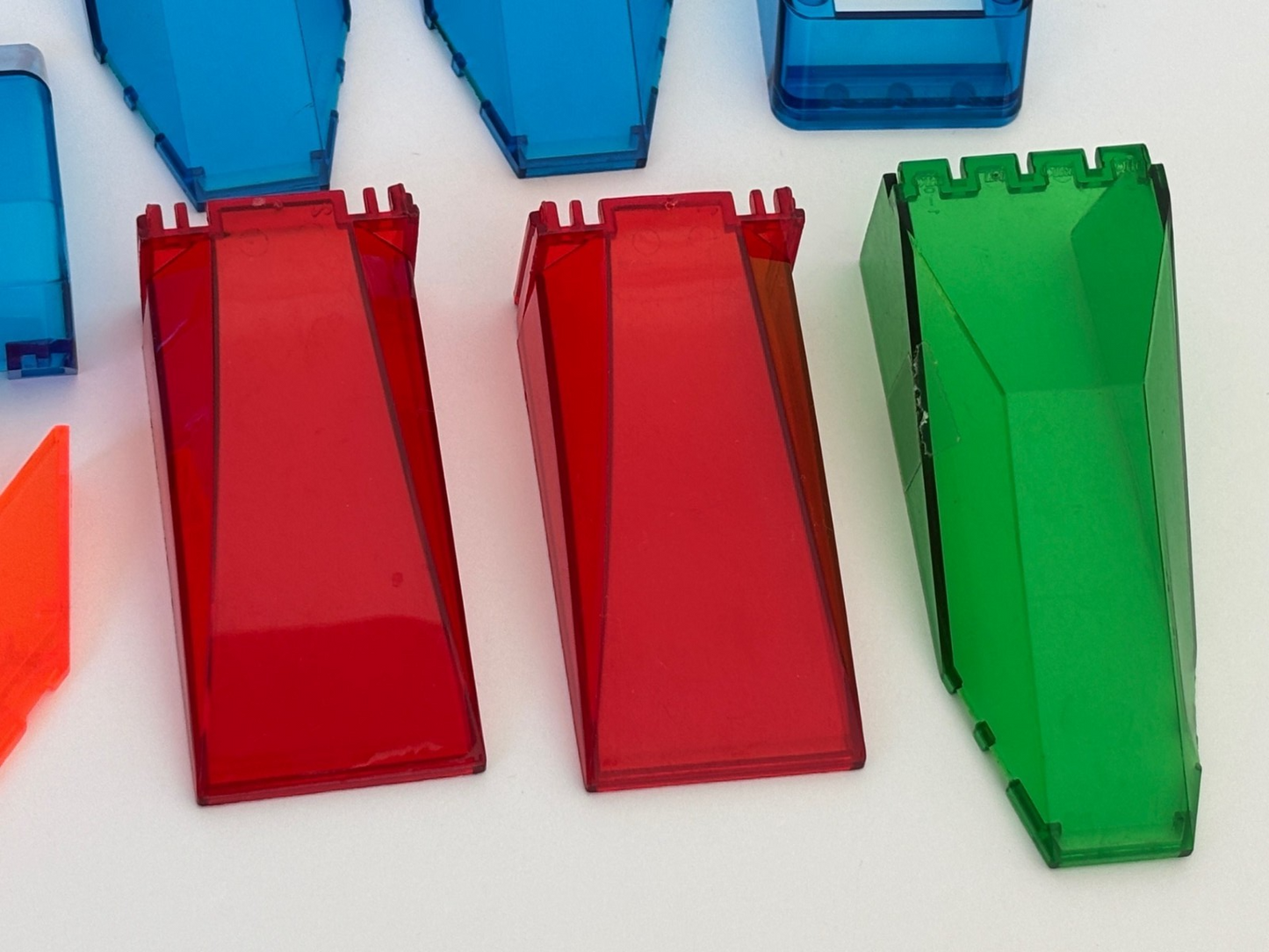 LEGO Space Dark Blue Green Neon Orange Translucent canopy windscreens Lot of 18