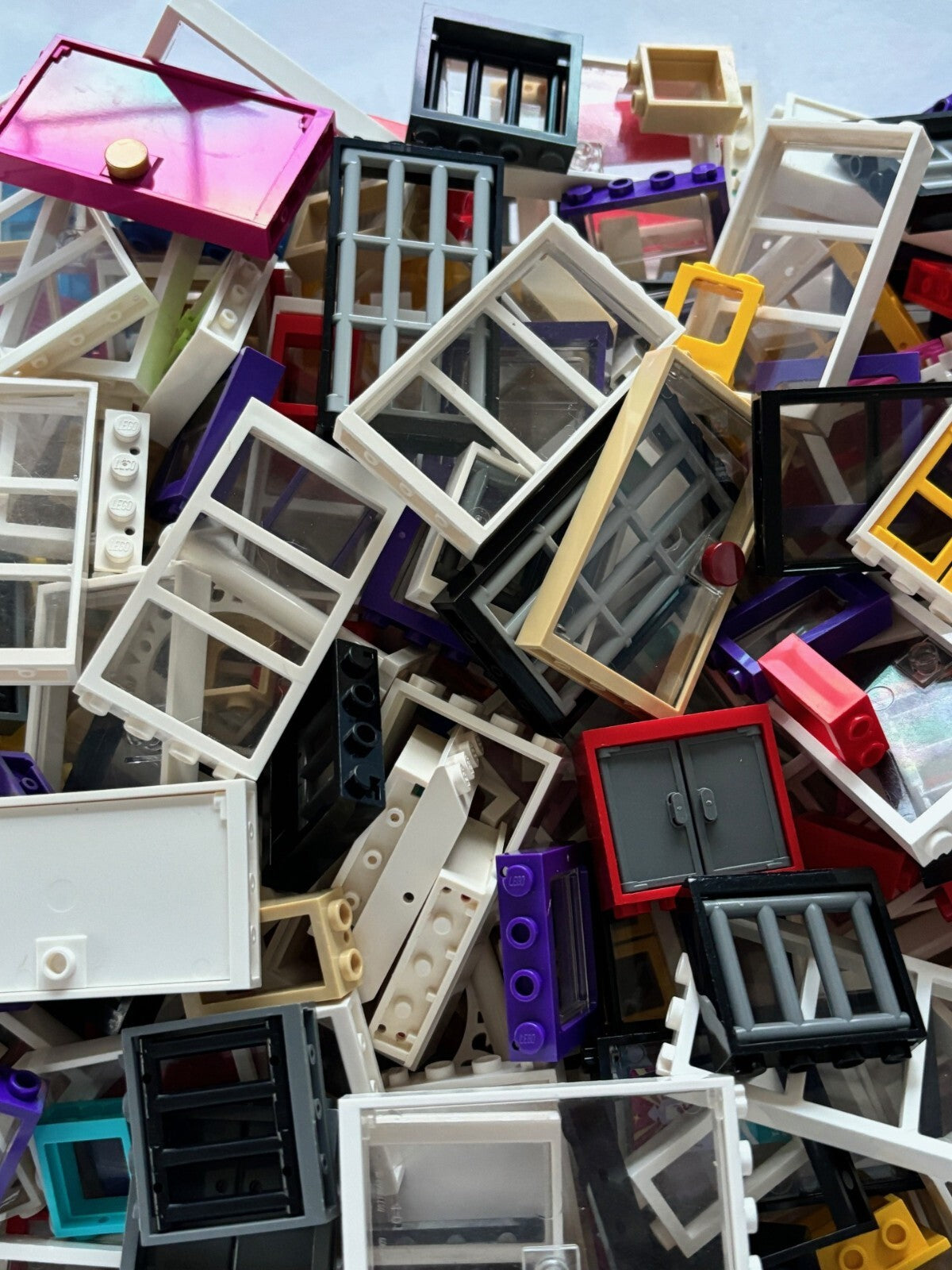 Lego Windows Doors Fences 60 Piece Lot Excellent SHIPS FREE!!