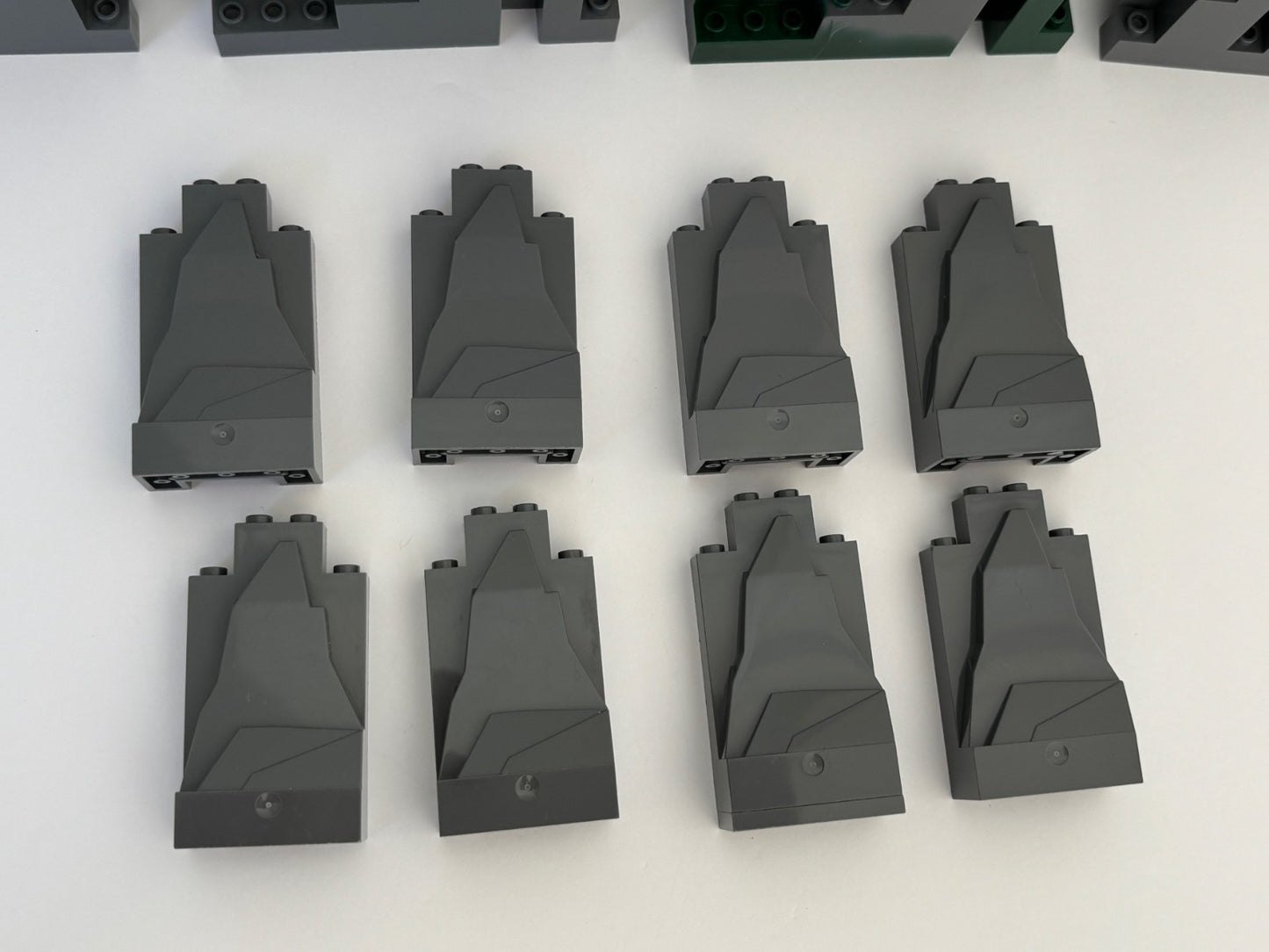 LEGO Lot of 12 Rock Wall Panels Burp Lurp Dark Bluish Gray Marbled (Lot C)