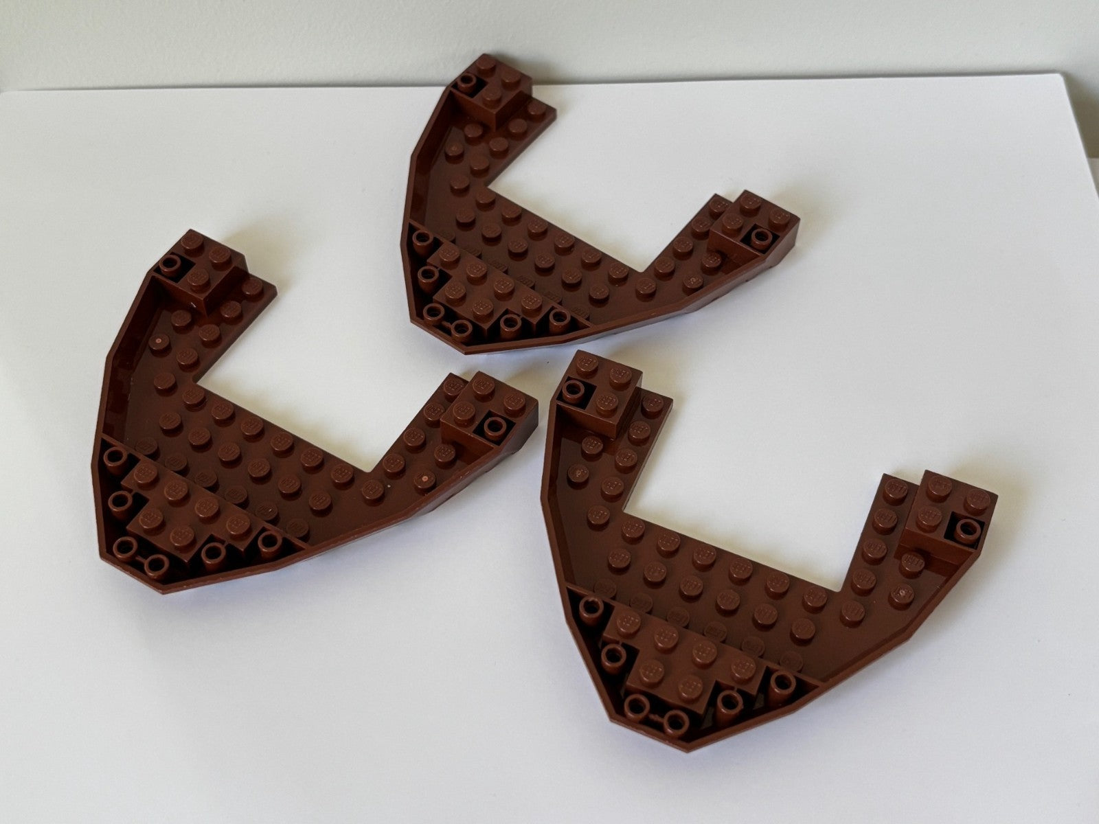 SHIPS FREE!! LEGO 47404 Lot of 3 Brown Hull Ship Boat Part