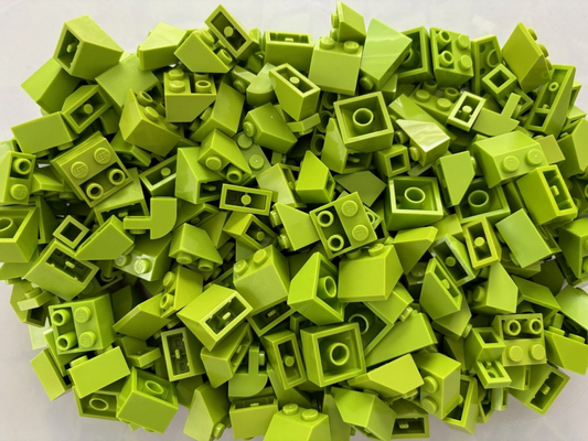 SHIPS FREE!! LEGO 25 SLOPE LIME GREEN MIXED TYPES CASTLE ROOF MOUNTAIN