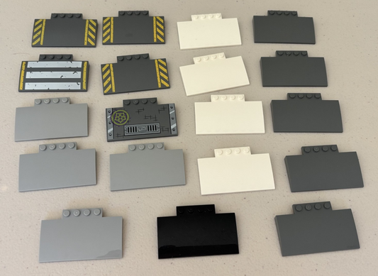 LEGO BULK LOT of 19 SLOPE CURVED RAMP 5 X 8 X 2/3  15625 BLACK GRAY White