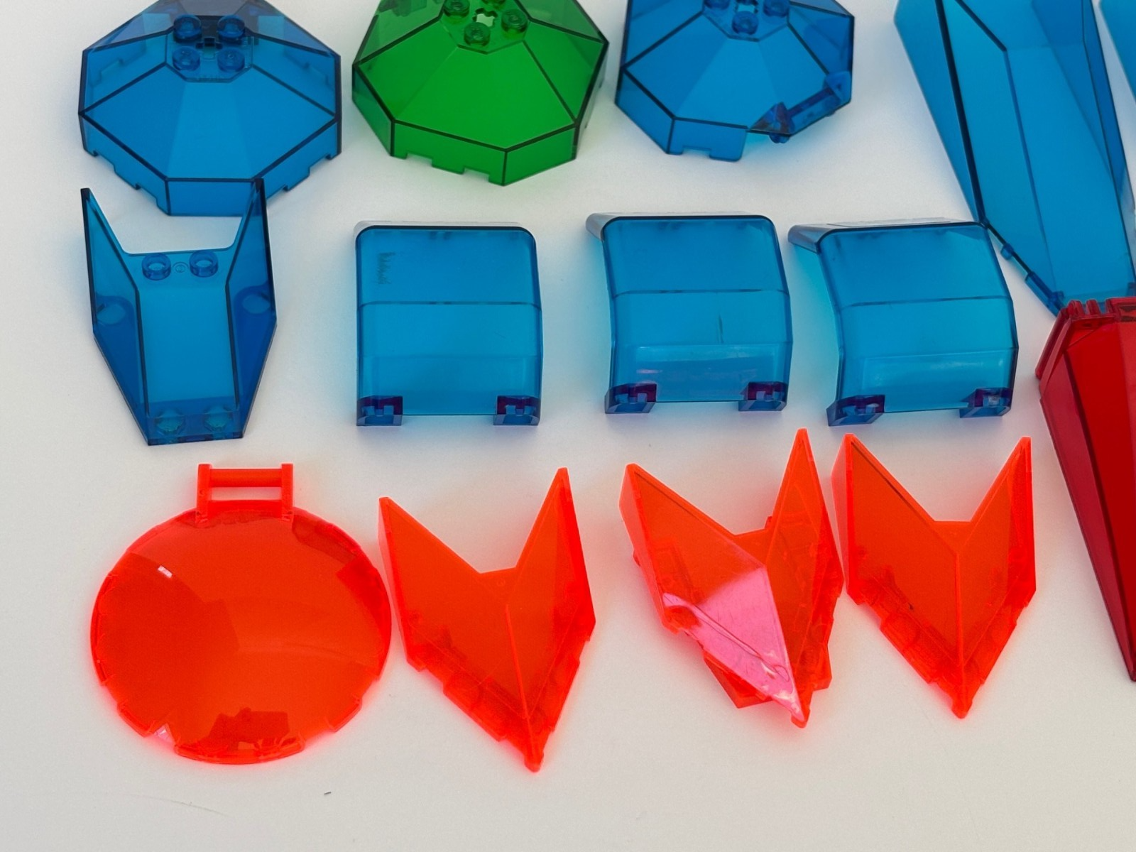 LEGO Space Dark Blue Green Neon Orange Translucent canopy windscreens Lot of 18