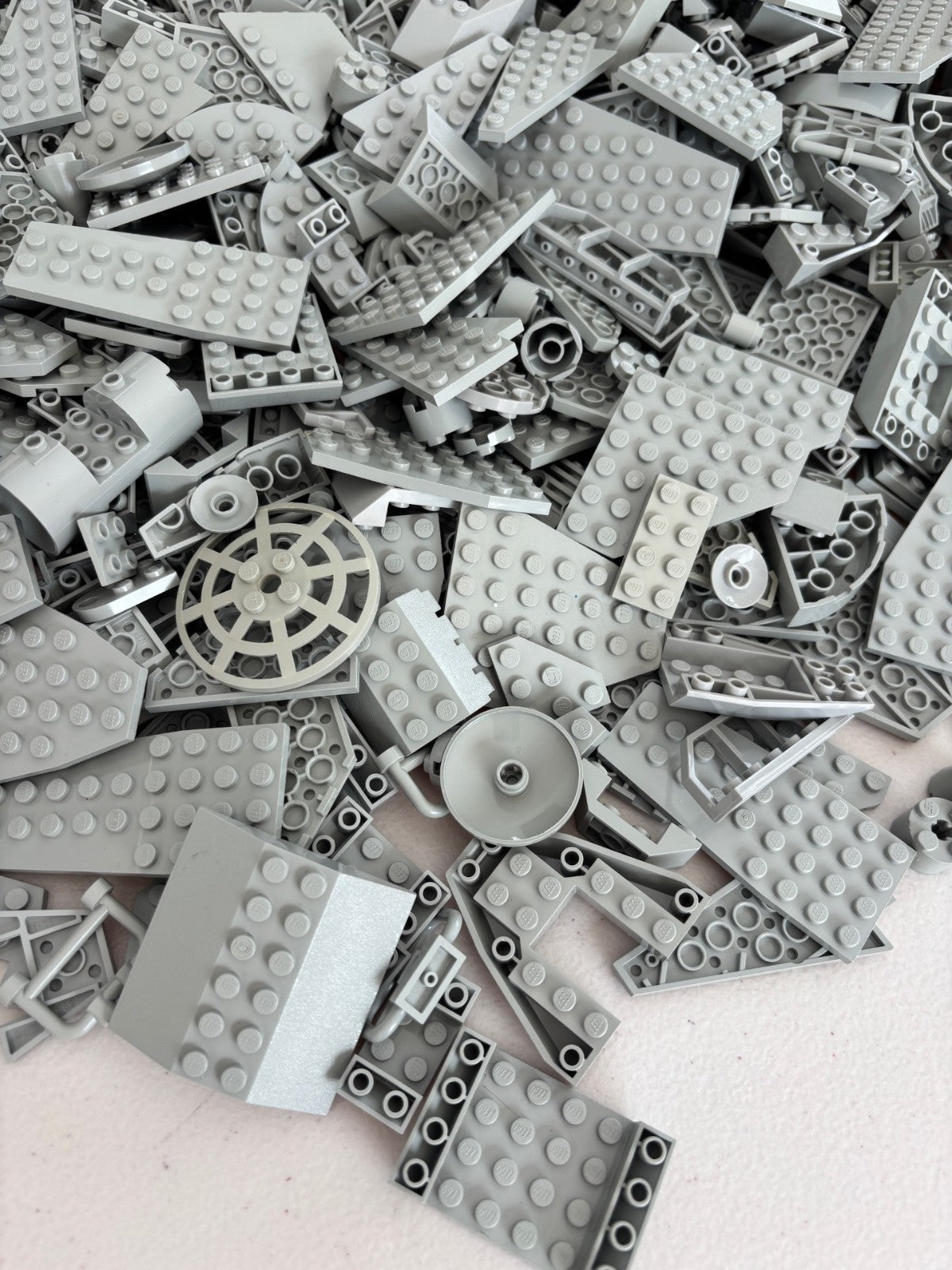 SHIPS FREE! LEGO LOT 100 OLD LIGHT GRAY WEDGE WING CORNER ROUND PLATES STAR WARS