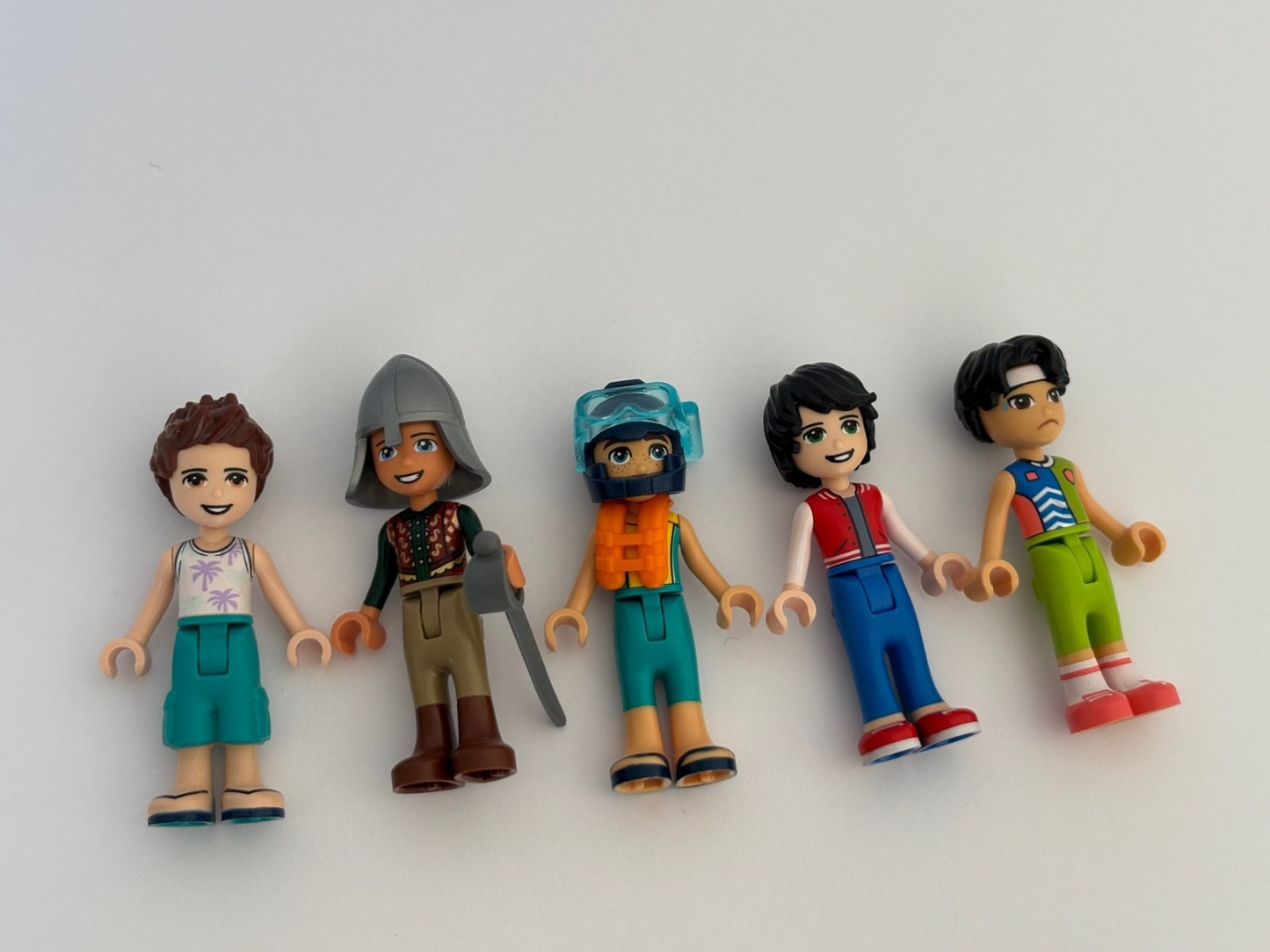 LEGO Friends Men Boy Man Male Minifigure Lot of 5 Ollie Niko Ethan Jackson Lot A